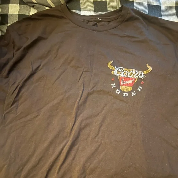 Size xl new with tags brown coors banquet rodeo shirt short sleeved - Picture 2 of 3
